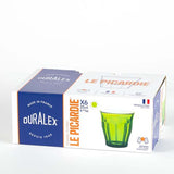 Lot de 6 verres 25 cl Vert - PICARDIE - DURALEX passe au lave-vaisselle