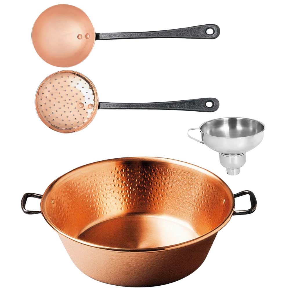 Ensemble Confiture Bassine Cuivre martelé Tous Feux Induction - BAUMALU