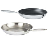 Lot de 2 Poêles inox et anti-adhérente CASTEL'PRO - CRISTEL