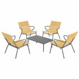 Ensemble table basse et 4 fauteuils Jaune Safran - LAFUMA