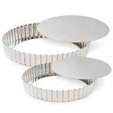 Lot 2 moules à tarte en fer blanc à fond amovible 24 et 28 cm – GOBEL