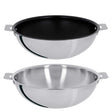 Lot de 2 Woks inox et antiadhésif Casteline poignée amovible - CRISTEL