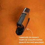 Machine à café EOH - Cuir Camel - MALONGO fabriqué en France