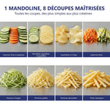 Mandoline Inox Professionnelle avec Chariot 3 & 10 mm - Louis Tellier en promotion