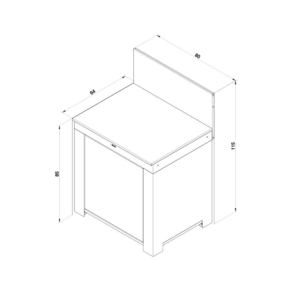 Module Plan de Travail 80 cm - ENO dimensions meuble