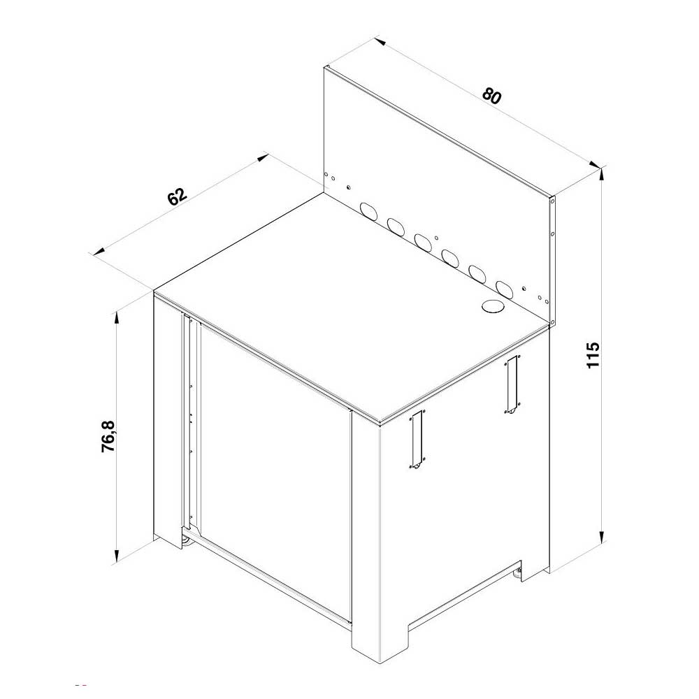 Module Évier 80 cm Gris Cargo - ENO