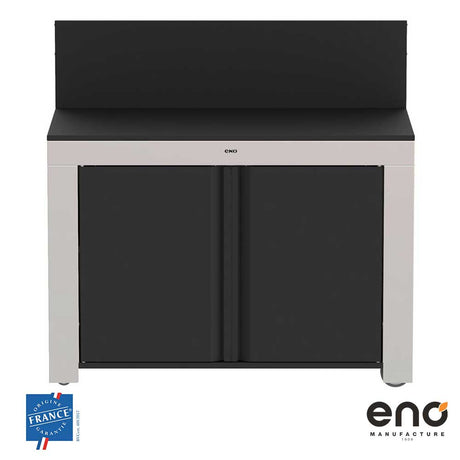 Meuble FELIX 120 cm Noir Inox - ENO