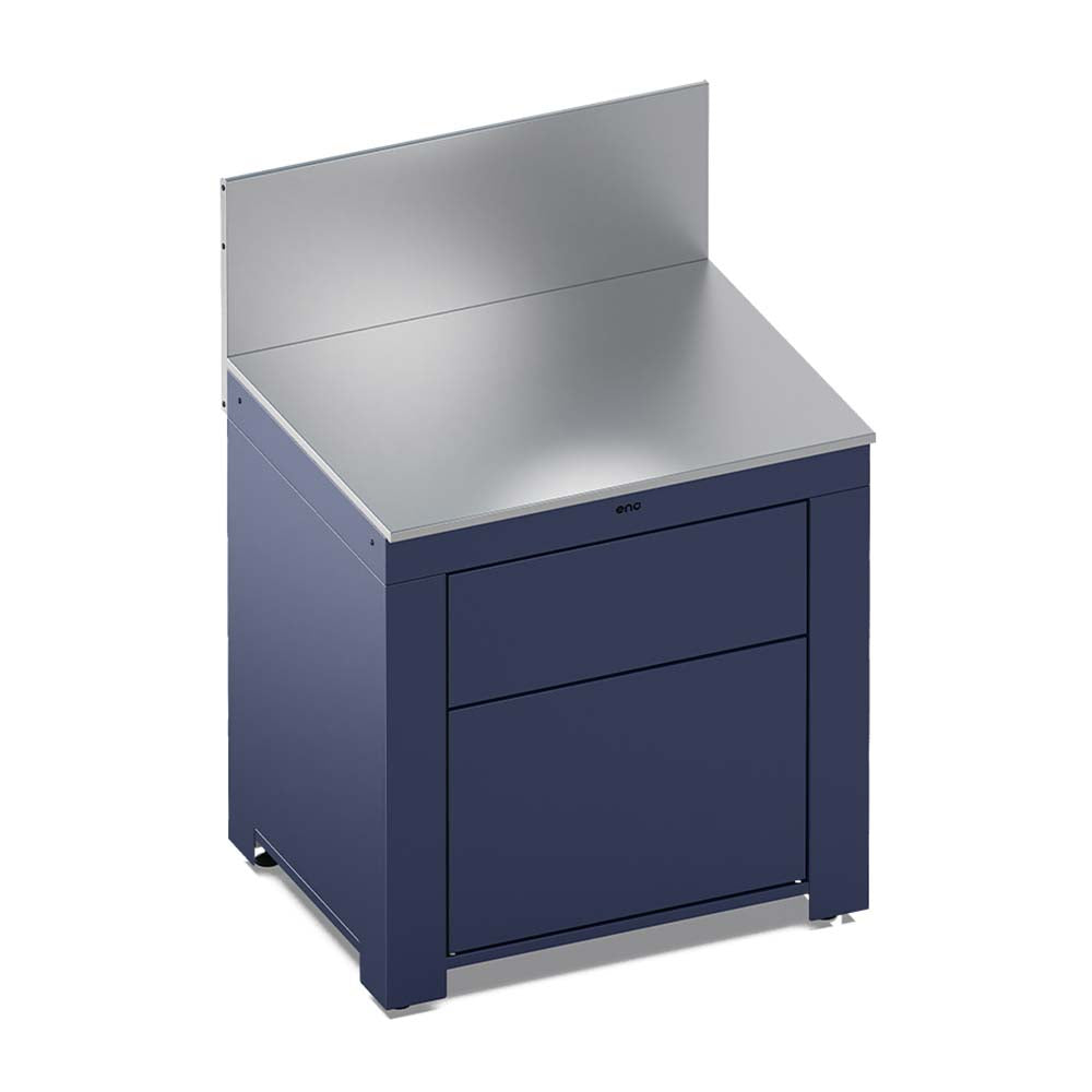 Module Plan de Travail 80 cm avec Tiroir Bleu Navy - ENO