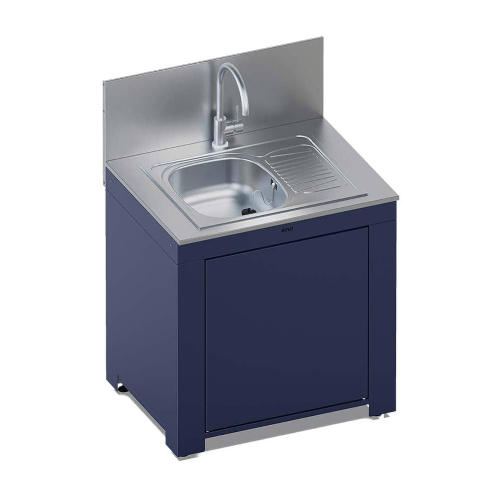 Meuble Évier avec Égouttoir 80 cm Bleu navy - ENO