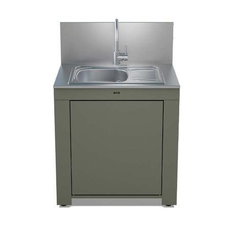 Meuble Évier avec Égouttoir 80 cm Vert Sauge - ENO cuisine extérieure
