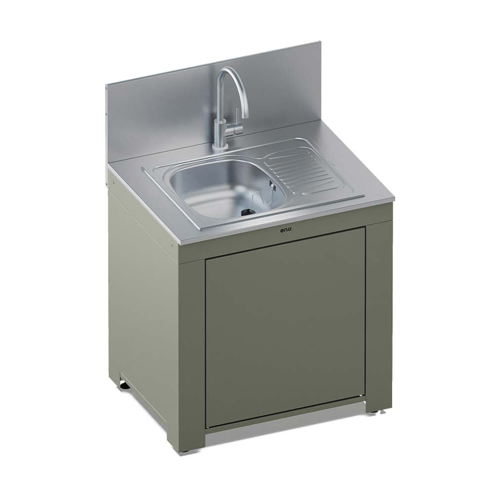 Meuble Évier avec Égouttoir 80 cm Vert Sauge - ENO