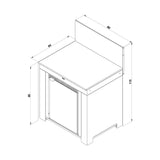 Meuble Frigo Extérieur 75L - ENO dimensions