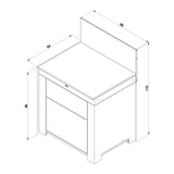 Module Plan de Travail 80 cm avec Tiroir - ENO plan dimensions
