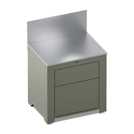 Module Plan de Travail 80 cm avec Tiroir Vert Sauge - ENO