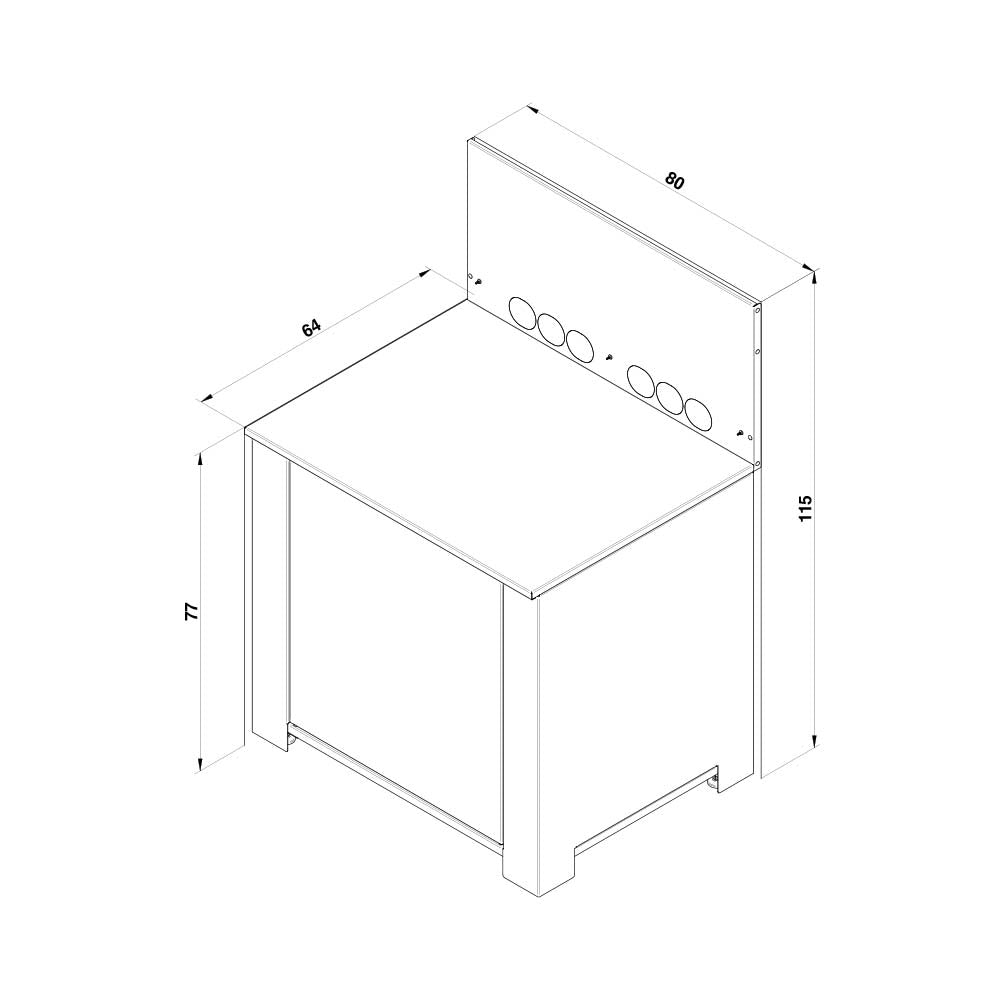 Meuble MODULO pour plancha - ENO dimensions