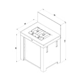 Module Table MASTER Encastrée 80 cm Noir et Inox - ENO en promo