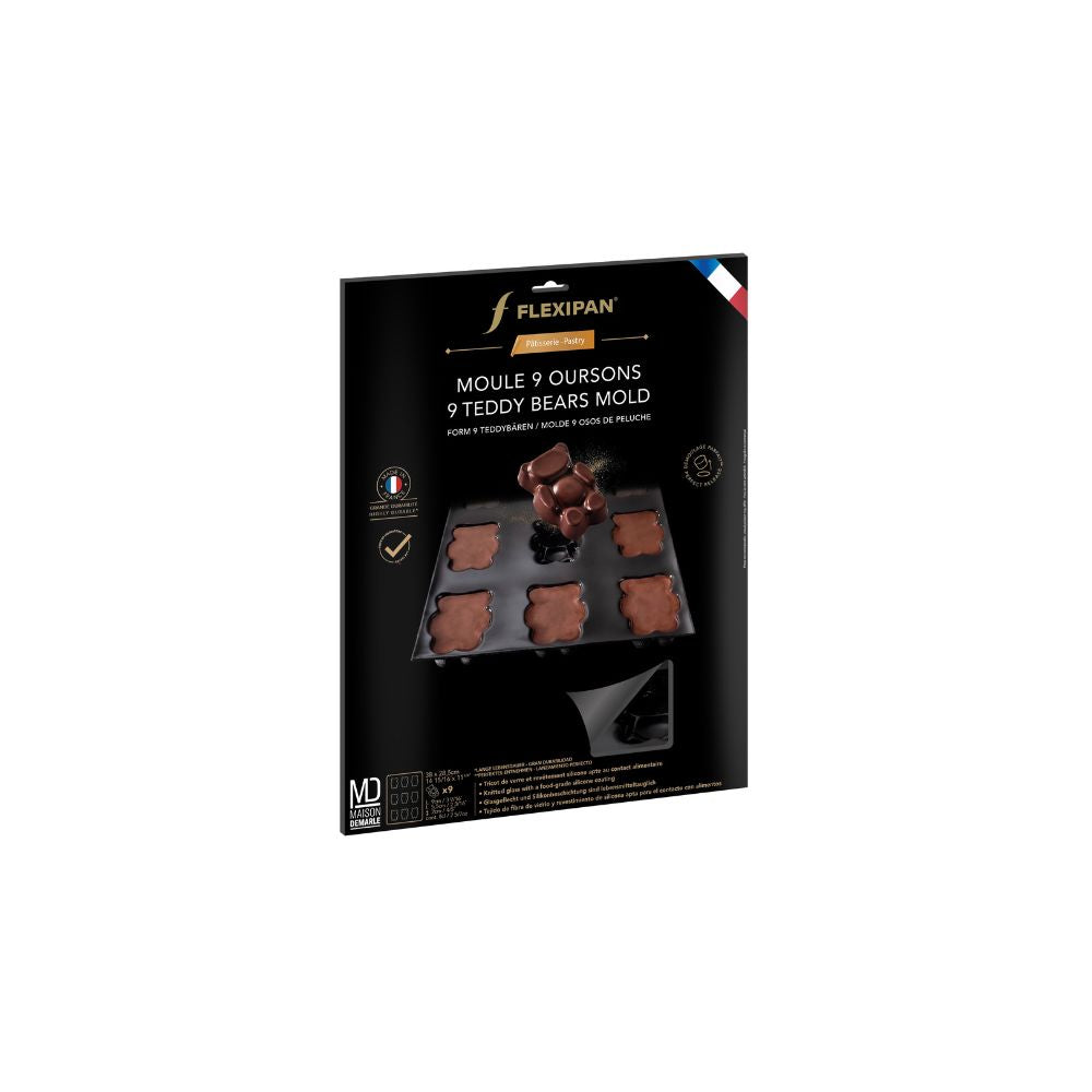 Moule 9 oursons Flexipan Demarle avec packaging noir