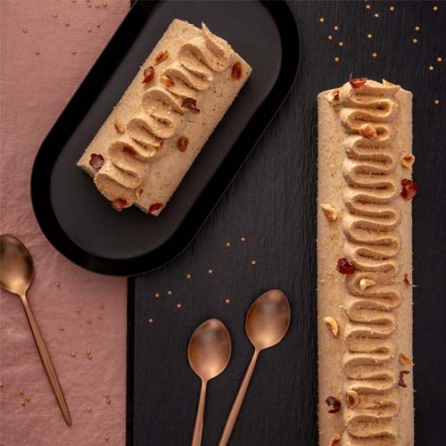 buche de noel realisee avec moule buche Flexipan DEMARLE