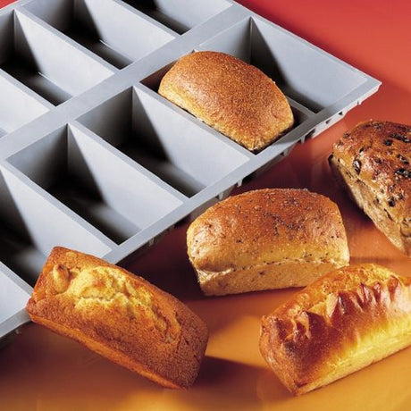 Moule en silicone 6 cakes ELASTOMOULE® De Buyer avec cakes individuels cuits