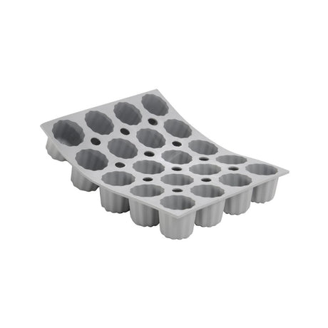 Moule en silicone 20 mini-cannelés bordelais ELASTOMOULE® DE BUYER vue de face