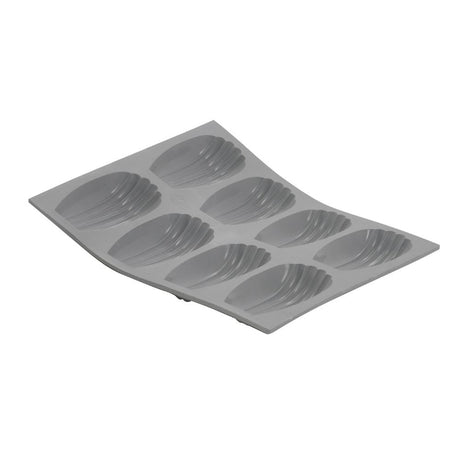 Moule en silicone 8 madeleines ELASTOMOULE® De Buyer vue de face