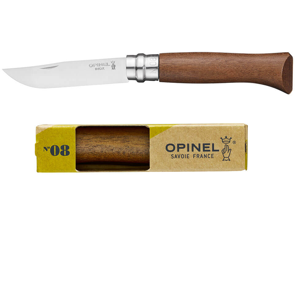 Couteau pliant n°8 Inox Noyer - OPINEL – Le Comptoir de France