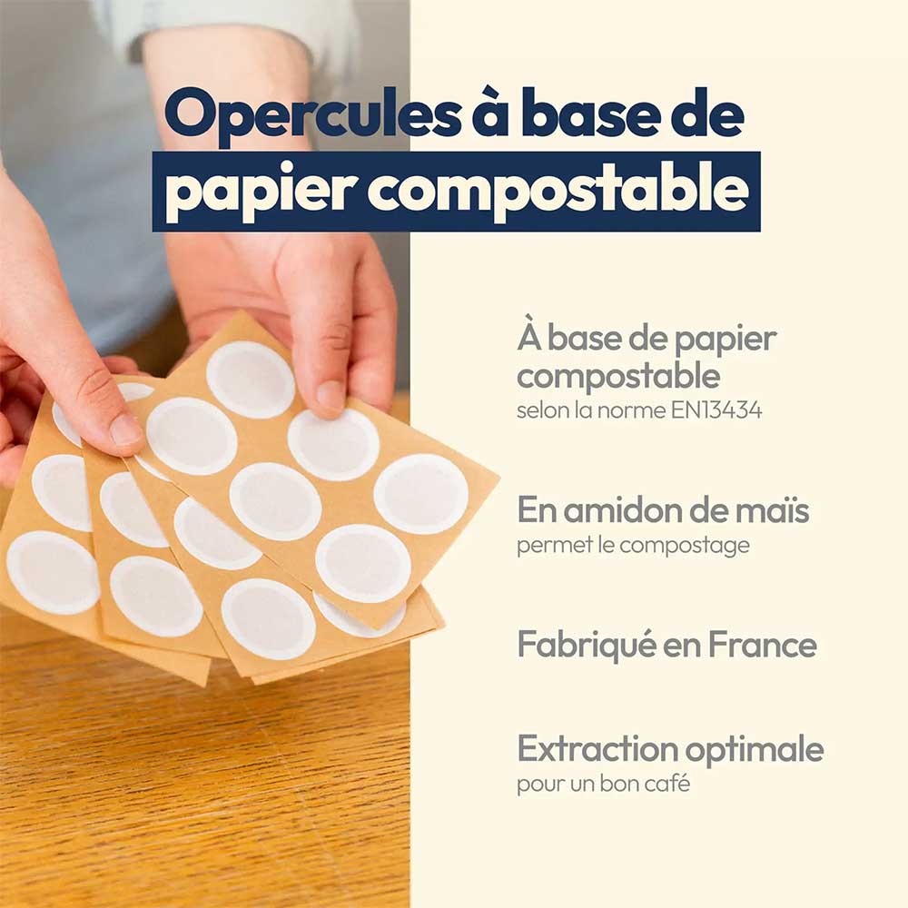 Opercules en papier compostable - CAPS ME pas cher