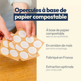 Opercules en papier compostable - CAPS ME pas cher