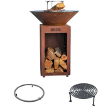 Pack Découverte Brasero Auvergnat rond CORTEN - GRILL CHIC