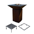 Pack Découverte Brasero Cévenol carré CORTEN avec Grille OFFERTE - GRILL CHIC