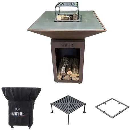 Pack Printemps Brasero Auvergnat Carré CORTEN - GRILL CHIC