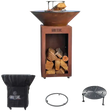 Pack Printemps Brasero Auvergnat Rond CORTEN - GRILL CHIC