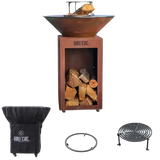 Pack Printemps Brasero Auvergnat Rond CORTEN - GRILL CHIC