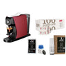 Pack Tranquillité Machine à café EOH avec accessoires et café - MALONGO Rouge Bordeaux