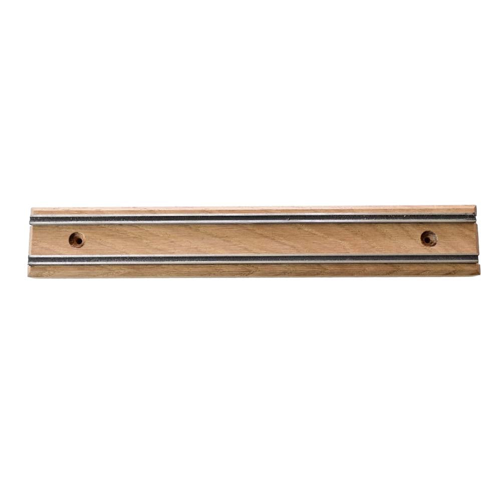 Barre Magnétique pour Couteaux Chêne massif petit modèle 30 cm