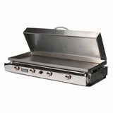 Plancha gaz inox LAGOA 4 feux Avec Couvercle - PLANCHA TONIO