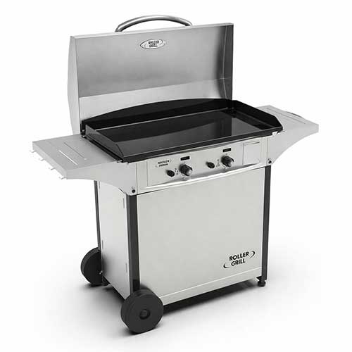 Plancha électrique inox 60 avec chariot - ROLLER GRILL