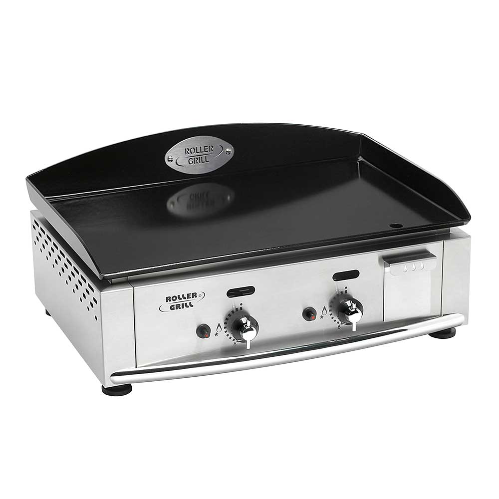 Plancha gaz inox 60 avec plaque en Acier émaillé - ROLLER GRILL