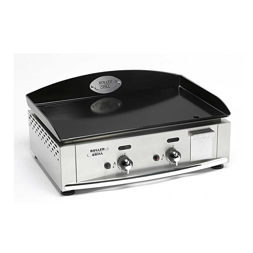 Plancha gaz inox avec plaque en émail 2 résistances – ROLLER GRILL