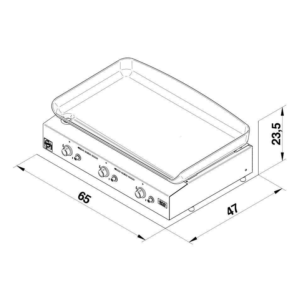 Plancha Initial 65 cm Inox  - ENO