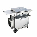Plancha électrique inox 60 avec chariot et accessoires - ROLLER GRILL super promo