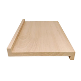 Planche à découper monobloc 2 rebords réversible en Hêtre - TOURNABOIS vue de profil