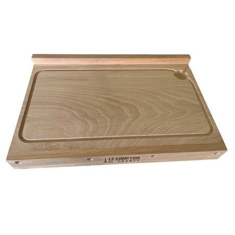 Planche à découper monobloc 2 rebords réversible en Hêtre