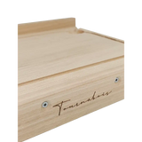 Détail de la planche à découper monobloc 2 rebords réversible en Hêtre - TOURNABOIS