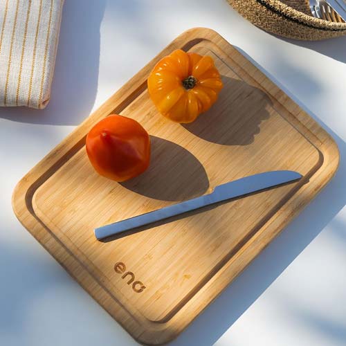 Planche à découper en bambou - ENO avec rigole