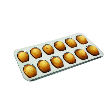 Plaque fer blanc avec 12 madeleines - GOBEL