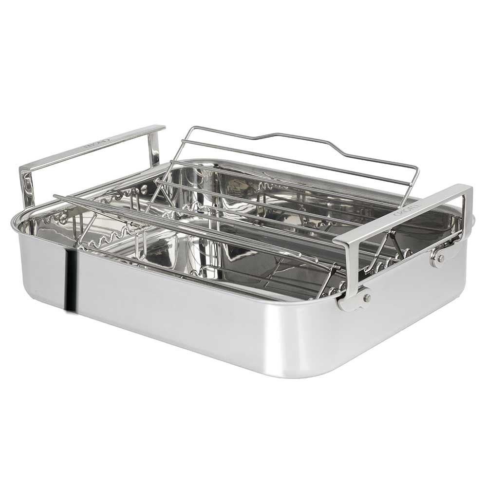 Plat à Four Inox 35 cm avec accessoires - CRISTEL