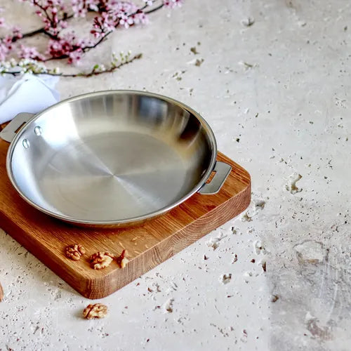 Poêle inox Casteline poignée amovible - CRISTEL inox 18/10