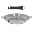 Lot Poêle inox Mutine avec 1 poignée amovible - CRISTEL