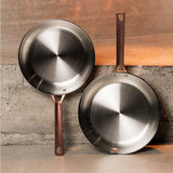 Poêles Inox Brossé Poignée Cuivrée - CRISTEL